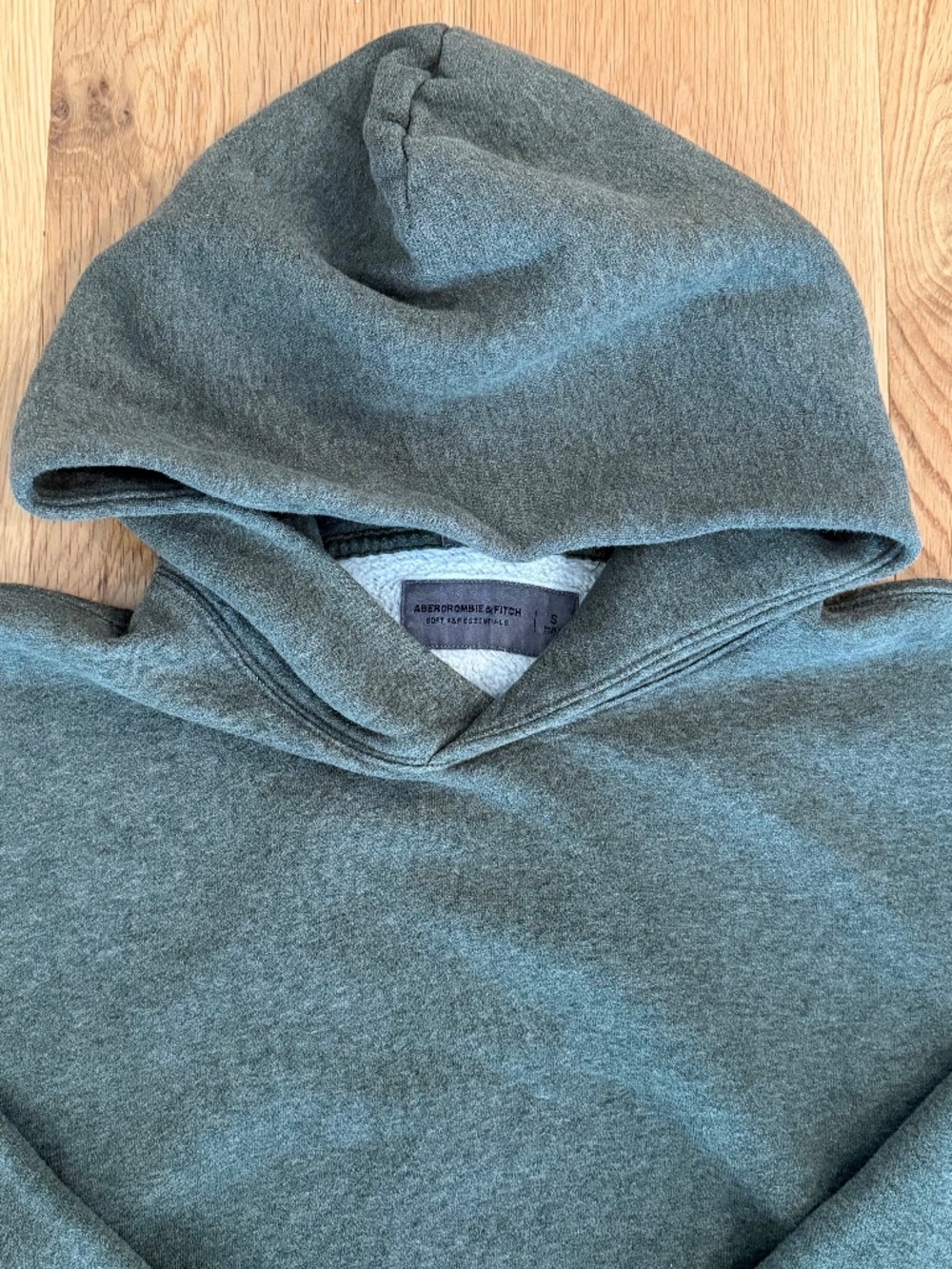 Abercrombie & Fitch Men's Small Olive Green Oversized Soft A&F Essentials Hoodie - Picture 2 of 7